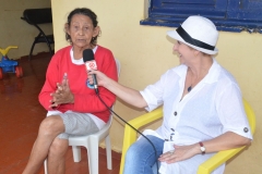 Rita Minami (Programa Turismo em Pauta), entrevistando Ana Martins da Costa (Dª Nanete)