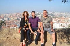 Cristina, Manoel Carlos Junior e Dr. Elisio, no Castelo de São Jorge