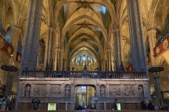 Interior da Catedral de la Santa Cruz y Santa Eulalia