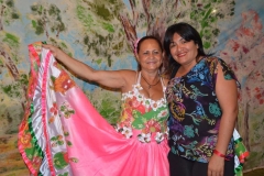 Domingas Leonor da Silva (uma das fundadora do Grupo de Dança Flor Ribeirinha) e Suzy Cordova