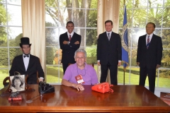 José Carlos, posa ao lado dos presidentes - Abraham Lincoln, Barack Obama,Jonh Fitzgerald Kennedy e Ronald Reagan