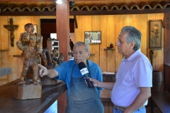 Ditinho Joana participando de  uma entrevista para o jornalista  José Carlos (TV Metropolitana e Revista Empresas do Vale