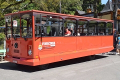 O Fumacinha que transporta os turistas para conhecer o entorno do Lago Negro