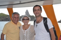 José Carlos, Rita Minami e Claudio (cinegrafista)