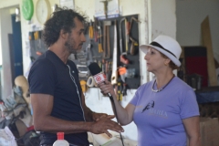 Rock Lima sendo entrevistado por Rita Minami (Programa Turismo em Pauta)