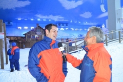 José Carlos, entrevistando Cesar (gerente comercial do Snowland)