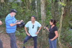 Iorio Neto e Figueiredo Junior gravando com Patricia Haberkorn (Sócia proprietária do Spaventura)