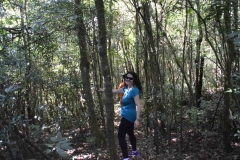 Lourdes, durante a caminhada nas trilhas do Spaventura