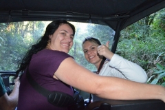 Lourdes e Cris, durante passeio pelo Spaventura